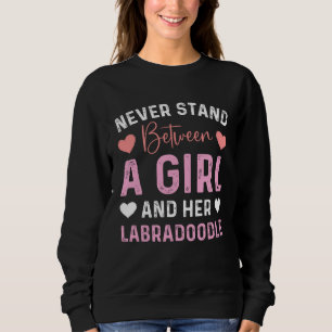 Mini Labradoodle girl dog owner Black Labradoodle  Sweatshirt