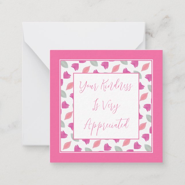 Mini Little Thank You  Note Card (Back)