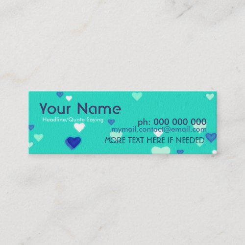 Mini Love Hearts Contact Profile Card