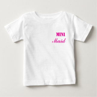 Mini Maid Baby Tshirt Pink/White