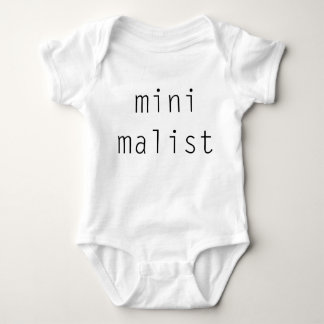 Mini Malist Minimalist Baby Shirt- Monochromatic Baby Bodysuit