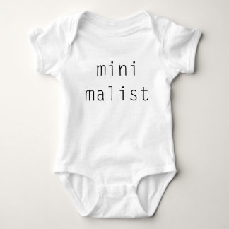 Mini Malist Minimalist Baby Shirt- Monochromatic Bodysuit