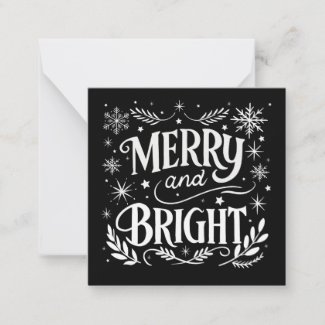 Mini Merry and Bright Black and White Christmas