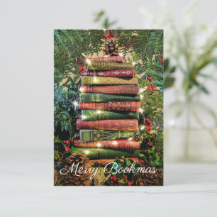 Mini Merry Bookmas Holiday Greeting Card