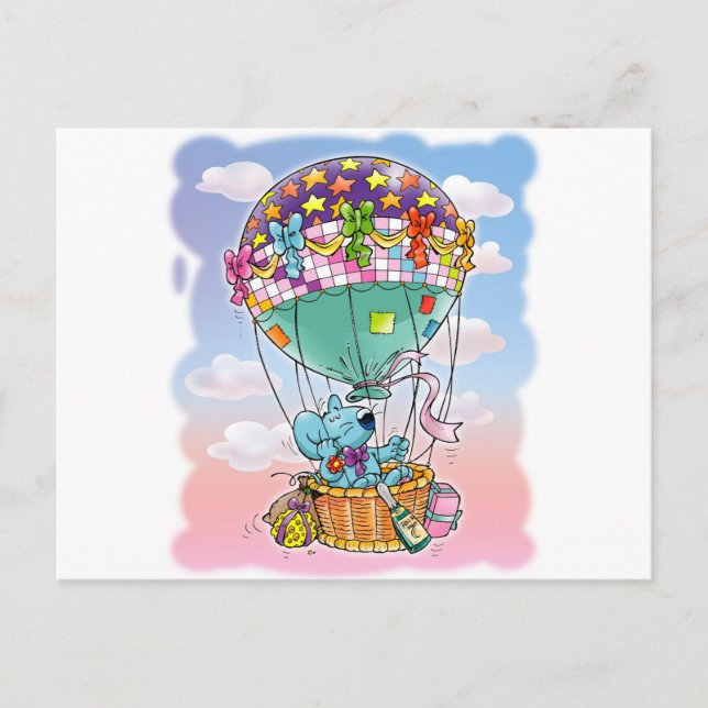 Mini Mice and big balloon Postcard (Front)