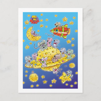 Mini Mice Lost in Space Postcard