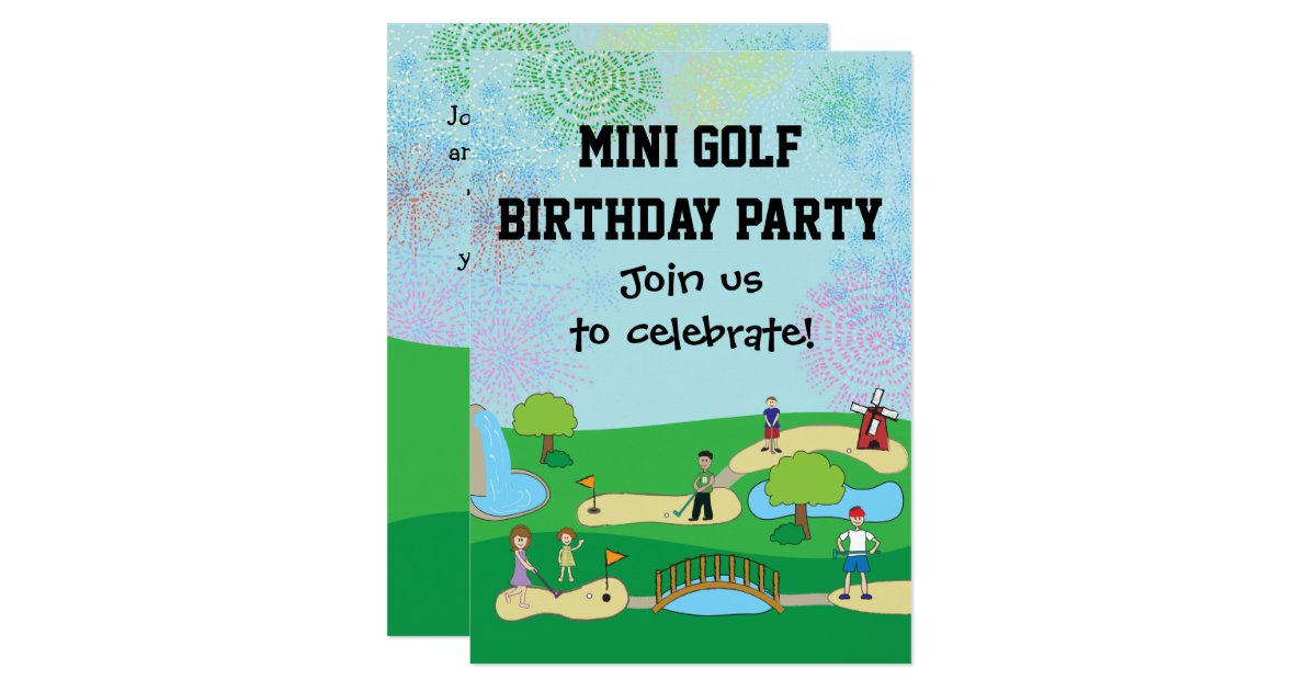 Mini Golf Party Invitations 7