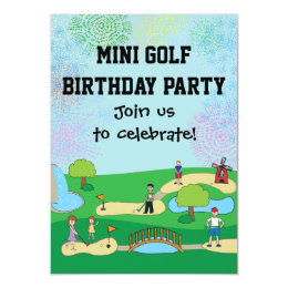 Mini Golf Birthday Invitations & Announcements | Zazzle
