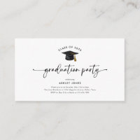 Mini Modern Graduation Party Invitation Insert