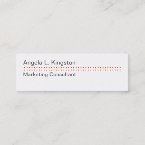 Mini modern micro dot cheery red gray custom business card