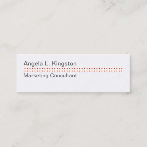 Customizable Mini modern micro dot cheery red gray custom business card