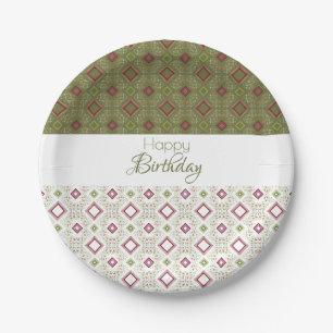 Mini Modern Patterned Paper Plates