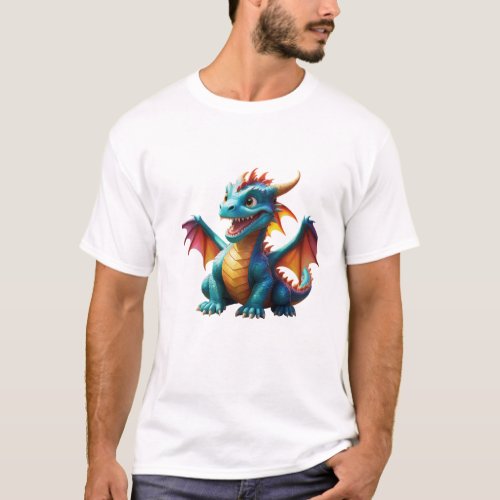 Mini Monster Mayhem Smiling Baby Dragon  T_Shirt