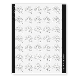 Mini Monsteras Line Art Hand Drawn Temporary Tattoos