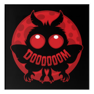 Mini Moonlit Mothman of DOOOOOOM Acrylic Print