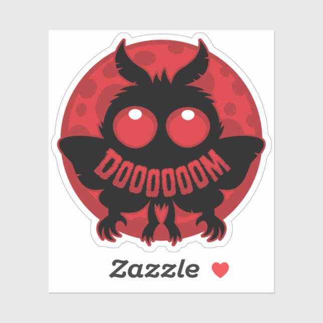 Mini Moonlit Mothman of DOOOOOOM Sticker (Sheet)