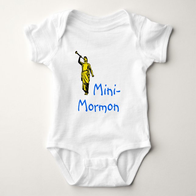 Mini-Mormon, baby, lds, mormon, lds gifts Baby Bodysuit (Front)