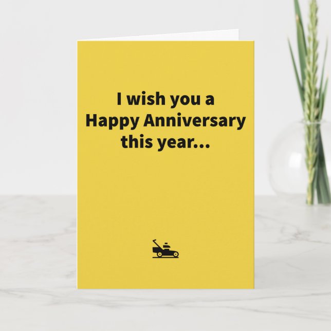 Mini Mower Anniversary Card (Front)