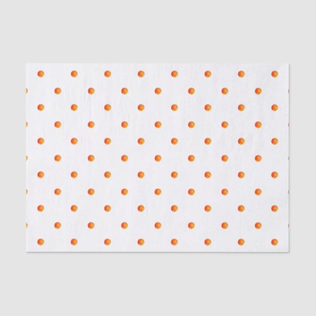Mini Orange Polka Dots Tissue Paper (Front)