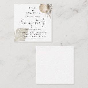 MINI Pampas Grass Wedding Evening Party Invite