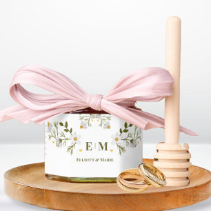 Mini Party Favor - Edible Custom Wedding Label Honey Jar Favors