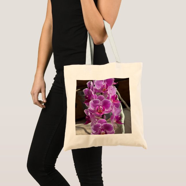 Mini Phalaenopsis Sogo Vivien Purple Orchid Flower Tote Bag (Front (Product))