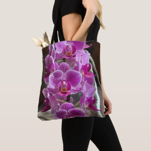 Mini Phalaenopsis Sogo Vivien Purple Orchid Flower Tote Bag