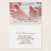Mini Photo Newborn Baby Feet Birth Announcements (Front & Back)