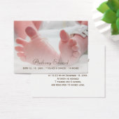 Mini Photo Newborn Baby Feet Birth Announcements (Desk)