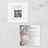 MINI Photo Overlay QR Code Wedding Thank You Note | Zazzle