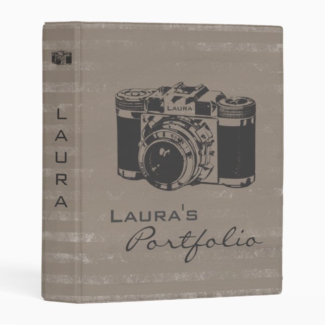Mini Photography Photo Portfolio Personalized Binder (Front/Spine)