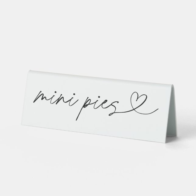 Mini Pies Label Wedding Party Acrylic Sign (Front)