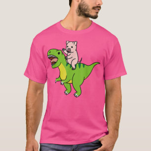 Mini Pig Riding T-Rex Dinosaur Pet T-Shirt