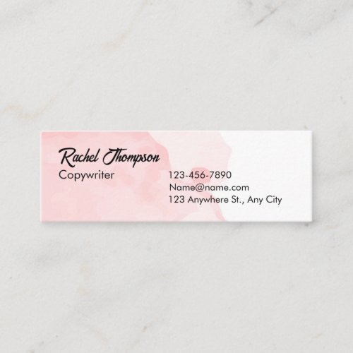 Mini Pink Business Card