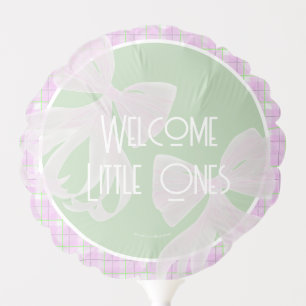 Mini Pink plaid an Coquette pink Bow Balloon