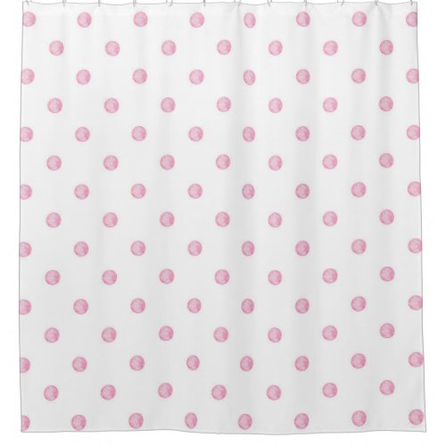 Mini Pink Polka Dots Shower Curtain