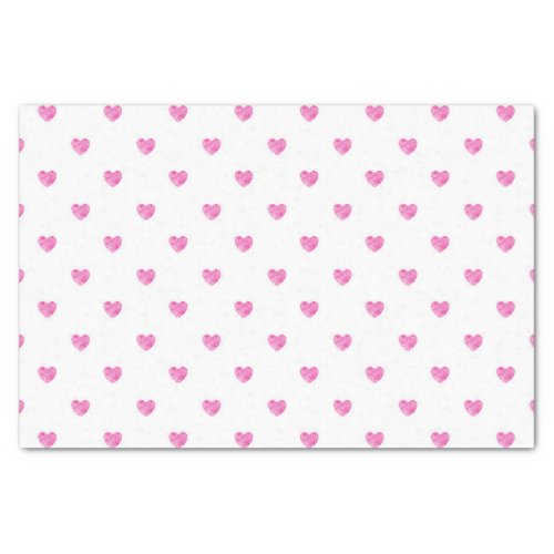 Mini Pink Watercolor Hearts Tissue Paper