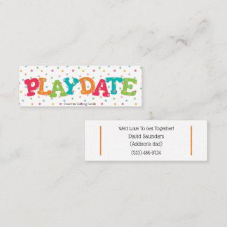 Mini Play Date We'd Love To Hang Out Calling Card