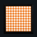 Mini Polka Dots Gift Box<br><div class="desc">Cute and trendy Mini Polka Dots Gift Box. This design features small circle polka dots in orange and white. Text can be added to this design to give it a personal touch.</div>