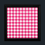 Mini Polka Dots Gift Box<br><div class="desc">Cute and trendy Mini Polka Dots Gift Box. This design features small circle polka dots in pink and white. Text can be added to this design to give it a personal touch.</div>