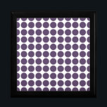 Mini Polka Dots Gift Box<br><div class="desc">Cute and trendy Mini Polka Dots Gift Box. This design features small circle polka dots in purple and white. Text can be added to this design to give it a personal touch.</div>