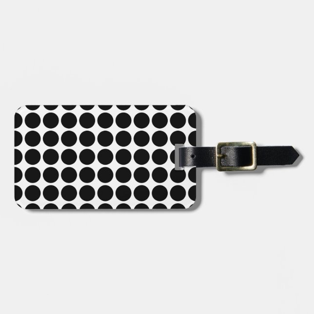 Mini Polka Dots Luggage Tag (Front Horizontal)