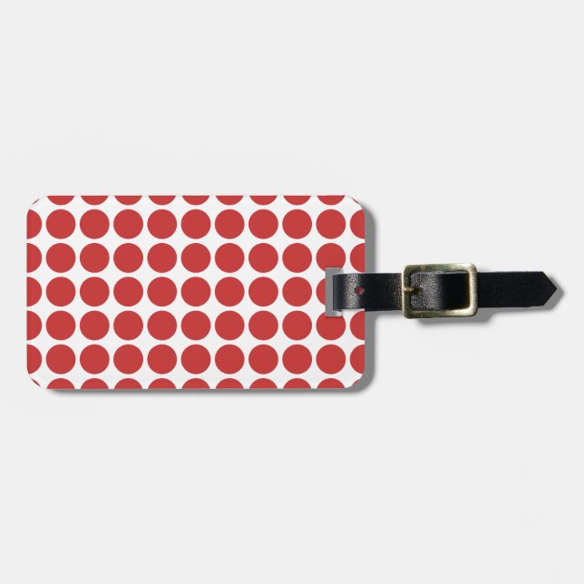 Mini Polka Dots Luggage Tag (Front Horizontal)