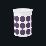 Mini Polka Dots Pitcher<br><div class="desc">Cute and trendy Mini Polka Dots Pitcher. This design features small circle polka dots in purple and white. Text can be added to this design to give it a personal touch.</div>