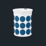 Mini Polka Dots Pitcher<br><div class="desc">Cute and trendy Mini Polka Dots Pitcher. This design features small circle polka dots in blue and white. Text can be added to this design to give it a personal touch.</div>