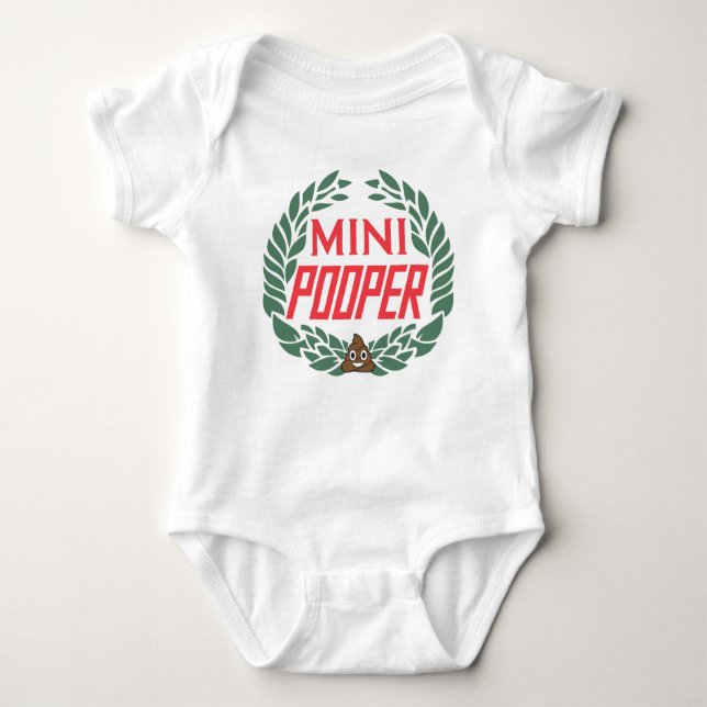 MINI Pooper One-piece Baby Bodysuit (Front)