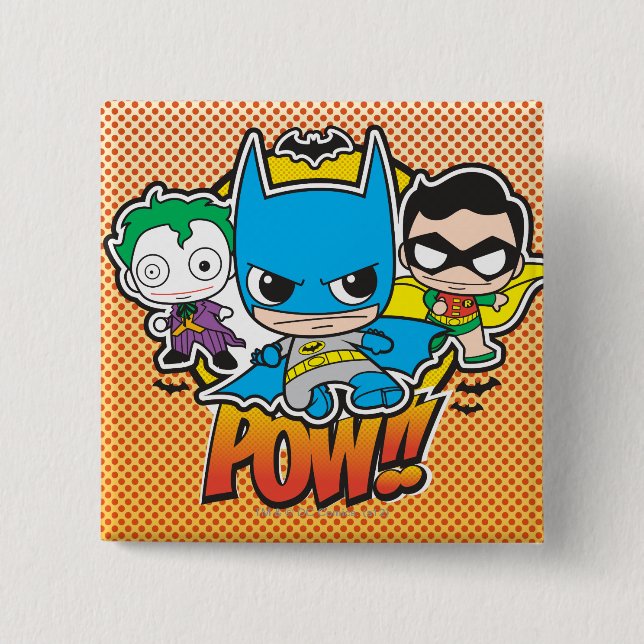 Mini Pow Pinback Button (Front)