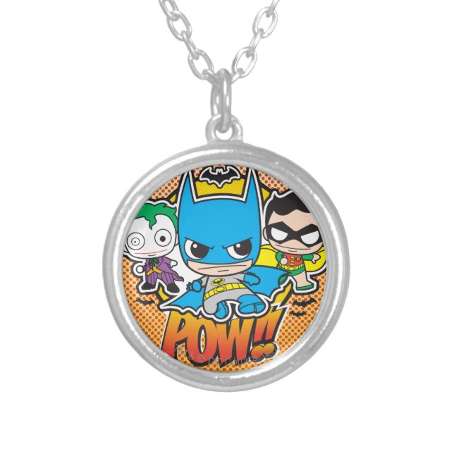 Mini Pow Silver Plated Necklace (Front)