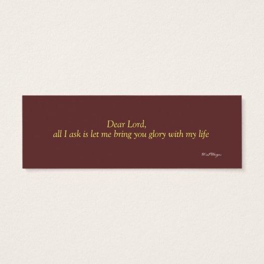 Mini prayer bookmark (Back)
