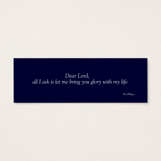 Mini prayer bookmark (Back)